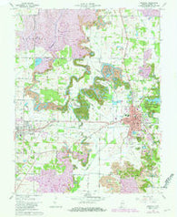 Boonville Indiana Historical topographic map, 1:24000 scale, 7.5 X 7.5 Minute, Year 1961