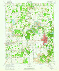Boonville Indiana Historical topographic map, 1:24000 scale, 7.5 X 7.5 Minute, Year 1961