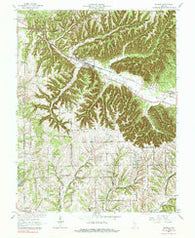 Borden Indiana Historical topographic map, 1:24000 scale, 7.5 X 7.5 Minute, Year 1966