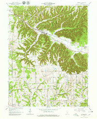 Borden Indiana Historical topographic map, 1:24000 scale, 7.5 X 7.5 Minute, Year 1966