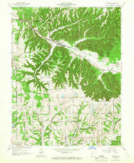 Borden Indiana Historical topographic map, 1:24000 scale, 7.5 X 7.5 Minute, Year 1966