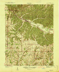 Borden Indiana Historical topographic map, 1:24000 scale, 7.5 X 7.5 Minute, Year 1941