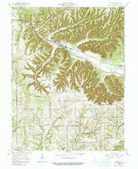 Borden Indiana Historical topographic map, 1:24000 scale, 7.5 X 7.5 Minute, Year 1966