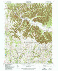 Borden Indiana Historical topographic map, 1:24000 scale, 7.5 X 7.5 Minute, Year 1966