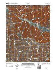 Borden Indiana Historical topographic map, 1:24000 scale, 7.5 X 7.5 Minute, Year 2010