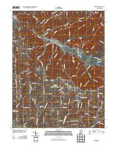 Borden Indiana Historical topographic map, 1:24000 scale, 7.5 X 7.5 Minute, Year 2010