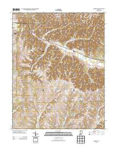 Borden Indiana Historical topographic map, 1:24000 scale, 7.5 X 7.5 Minute, Year 2013