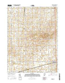 Boswell Indiana Current topographic map, 1:24000 scale, 7.5 X 7.5 Minute, Year 2016