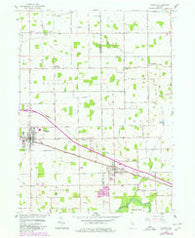 Bourbon Indiana Historical topographic map, 1:24000 scale, 7.5 X 7.5 Minute, Year 1958