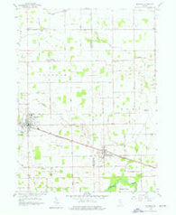 Bourbon Indiana Historical topographic map, 1:24000 scale, 7.5 X 7.5 Minute, Year 1958