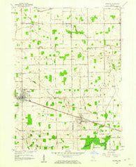 Bourbon Indiana Historical topographic map, 1:24000 scale, 7.5 X 7.5 Minute, Year 1958