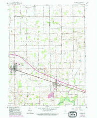 Bourbon Indiana Historical topographic map, 1:24000 scale, 7.5 X 7.5 Minute, Year 1958
