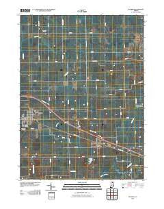 Bourbon Indiana Historical topographic map, 1:24000 scale, 7.5 X 7.5 Minute, Year 2010