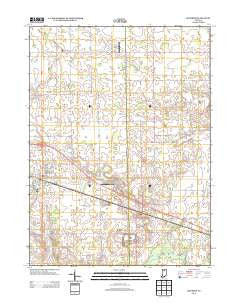 Bourbon Indiana Historical topographic map, 1:24000 scale, 7.5 X 7.5 Minute, Year 2013