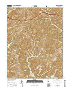 Branchville Indiana Current topographic map, 1:24000 scale, 7.5 X 7.5 Minute, Year 2016