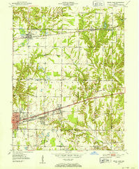 Brazil East Indiana Historical topographic map, 1:24000 scale, 7.5 X 7.5 Minute, Year 1950