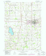 Bremen Indiana Historical topographic map, 1:24000 scale, 7.5 X 7.5 Minute, Year 1958