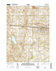 Bremen Indiana Current topographic map, 1:24000 scale, 7.5 X 7.5 Minute, Year 2016