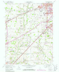Bridgeport Indiana Historical topographic map, 1:24000 scale, 7.5 X 7.5 Minute, Year 1966
