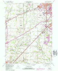 Bridgeport Indiana Historical topographic map, 1:24000 scale, 7.5 X 7.5 Minute, Year 1966