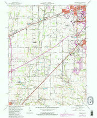 Bridgeport Indiana Historical topographic map, 1:24000 scale, 7.5 X 7.5 Minute, Year 1966