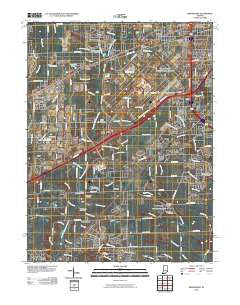 Bridgeport Indiana Historical topographic map, 1:24000 scale, 7.5 X 7.5 Minute, Year 2010