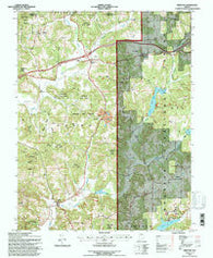 Bristow Indiana Historical topographic map, 1:24000 scale, 7.5 X 7.5 Minute, Year 1993