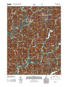 Bristow Indiana Historical topographic map, 1:24000 scale, 7.5 X 7.5 Minute, Year 2010