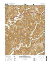 Bristow Indiana Current topographic map, 1:24000 scale, 7.5 X 7.5 Minute, Year 2016