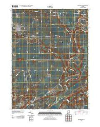 Brookston Indiana Historical topographic map, 1:24000 scale, 7.5 X 7.5 Minute, Year 2010