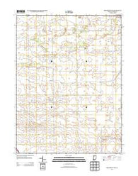 Brookston NW Indiana Historical topographic map, 1:24000 scale, 7.5 X 7.5 Minute, Year 2013