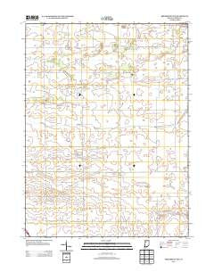 Brookston NW Indiana Historical topographic map, 1:24000 scale, 7.5 X 7.5 Minute, Year 2013
