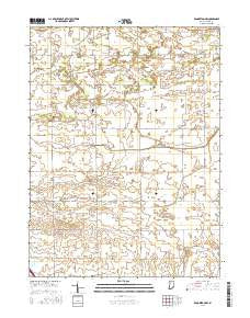 Brookston NW Indiana Current topographic map, 1:24000 scale, 7.5 X 7.5 Minute, Year 2016