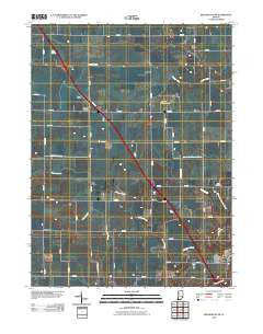 Brookston SW Indiana Historical topographic map, 1:24000 scale, 7.5 X 7.5 Minute, Year 2010
