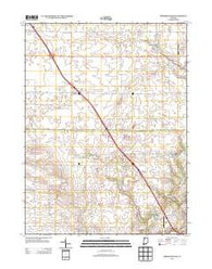 Brookston SW Indiana Historical topographic map, 1:24000 scale, 7.5 X 7.5 Minute, Year 2013