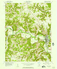 Brookville Indiana Historical topographic map, 1:24000 scale, 7.5 X 7.5 Minute, Year 1956