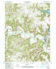 Brookville Indiana Historical topographic map, 1:24000 scale, 7.5 X 7.5 Minute, Year 1972