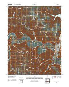 Brookville Indiana Historical topographic map, 1:24000 scale, 7.5 X 7.5 Minute, Year 2010