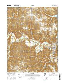 Brookville Indiana Current topographic map, 1:24000 scale, 7.5 X 7.5 Minute, Year 2016