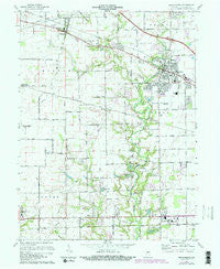 Brownsburg Indiana Historical topographic map, 1:24000 scale, 7.5 X 7.5 Minute, Year 1970