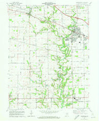 Brownsburg Indiana Historical topographic map, 1:24000 scale, 7.5 X 7.5 Minute, Year 1970