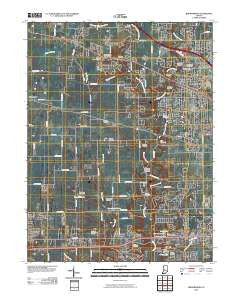 Brownsburg Indiana Historical topographic map, 1:24000 scale, 7.5 X 7.5 Minute, Year 2010