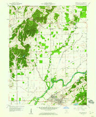Brownstown Indiana Historical topographic map, 1:24000 scale, 7.5 X 7.5 Minute, Year 1958