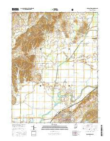 Brownstown Indiana Current topographic map, 1:24000 scale, 7.5 X 7.5 Minute, Year 2016