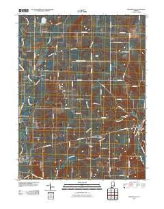 Brownsville Indiana Historical topographic map, 1:24000 scale, 7.5 X 7.5 Minute, Year 2010