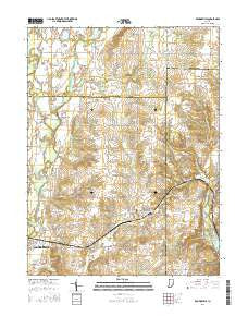 Brownsville Indiana Current topographic map, 1:24000 scale, 7.5 X 7.5 Minute, Year 2016