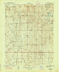 Bucktown Indiana Historical topographic map, 1:24000 scale, 7.5 X 7.5 Minute, Year 1944