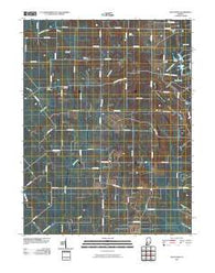 Bucktown Indiana Historical topographic map, 1:24000 scale, 7.5 X 7.5 Minute, Year 2010