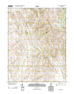Bucktown Indiana Historical topographic map, 1:24000 scale, 7.5 X 7.5 Minute, Year 2013