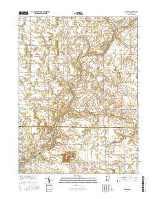 Buffalo Indiana Current topographic map, 1:24000 scale, 7.5 X 7.5 Minute, Year 2016